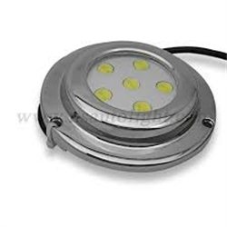 ΠΡΟΒΟΛΕΑΣ ΥΠΟΒΡΥΧΙΟΣ  ΙΝΟΧ 6x3W LED 10-30V  LED Φ90mm 560LM ΜΠΛΕ