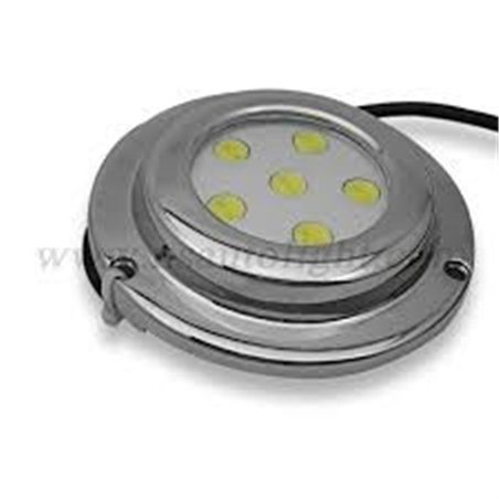 ΠΡΟΒΟΛΕΑΣ ΥΠΟΒΡΥΧΙΟΣ  ΙΝΟΧ 6x3W LED 10-30V  LED Φ90mm 560LM ΜΠΛΕ